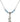 Praying Girl Birthstone Necklace | 5/8 inch | 4mm Beads  Aqua Sterling Silver