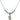 Saint Anne Birthstone Necklace | 3/8 inch | 4mm Beads  Aqua Sterling Silver