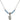 Saint Anne Birthstone Necklace | 3/8 inch | 4mm Beads  Aqua Sterling Silver