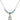 Saint Blaise Birthstone Necklace | 1/2 inch | 4mm Beads  Aqua Sterling Silver