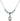 Saint Blaise Birthstone Necklace | 1/2 inch | 4mm Beads  Aqua Sterling Silver