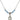 Saint Frances Cabrini Birthstone Necklace | 1/2 inch | 4mm Beads  Aqua Sterling Silver