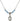 Saint Frances Cabrini Birthstone Necklace | 1/2 inch | 4mm Beads  Aqua Sterling Silver