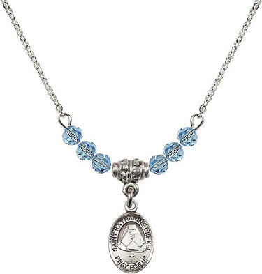 St. Katharine Drexel Birthstone Necklace | 1/2 inch | 4mm Beads