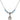 Saint Camillus of Lellis Birthstone Necklace | 1/2 inch | 4mm Beads  Aqua Sterling Silver