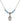 Saint Camillus of Lellis Birthstone Necklace | 1/2 inch | 4mm Beads  Aqua Sterling Silver