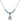 Saint Dorothy Birthstone Necklace | 1/2 inch | 4mm Beads  Aqua Sterling Silver