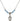 Saint Dorothy Birthstone Necklace | 1/2 inch | 4mm Beads  Aqua Sterling Silver