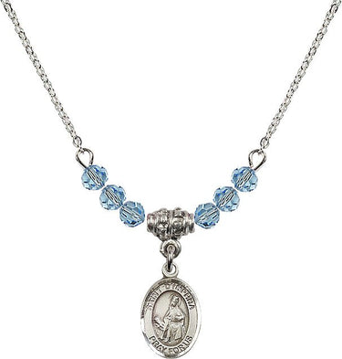 St. Dymphna Birthstone Necklace | 1/2 inch | 4mm Beads