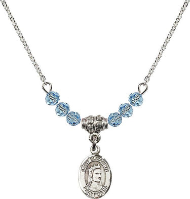 St. Elizabeth of Hungary Birthstone Necklace | 1/2 inch