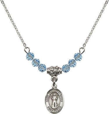 St. Francis of Assisi Birthstone Necklace | 1/2 inch | 4mm Beads