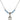 Saint Justin Birthstone Necklace | 1/2 inch | 4mm Beads  Aqua Sterling Silver