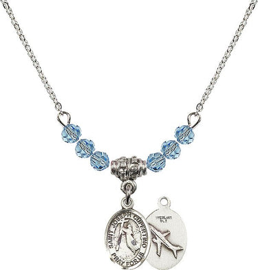 St. Joseph of Cupertino Birthstone Necklace | 1/2 inch | 4mm Beads