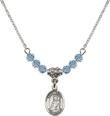 St. Lucia of Syracuse Birthstone Necklace | 1/2 inch | 4mm Beads