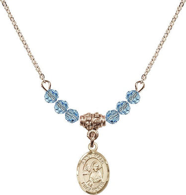 St. Mark the Evangelist Birthstone Necklace | 1/2 inch | 4mm Beads