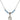 Saint Mary Magdalene Birthstone Necklace | 1/2 inch | 4mm Beads  Aqua Sterling Silver
