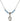 Saint Mary Magdalene Birthstone Necklace | 1/2 inch | 4mm Beads  Aqua Sterling Silver