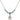 Saint Paul the Apostle Birthstone Necklace | 1/2 inch | 4mm Beads  Aqua Sterling Silver