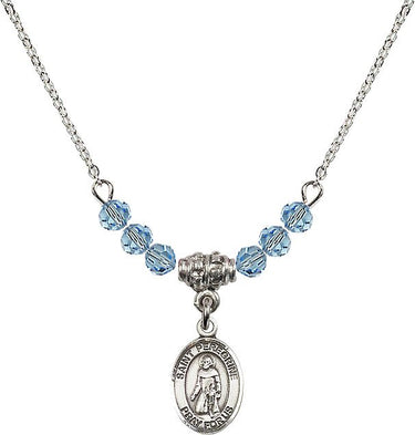 Collar con piedra natal de San Peregrino | 1/2 pulgada | Cuentas de 4 mm