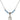 Saint Martin de Porres Birthstone Necklace | 1/2 inch | 4mm Beads  Aqua Sterling Silver