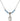 Saint Martin de Porres Birthstone Necklace | 1/2 inch | 4mm Beads  Aqua Sterling Silver