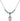 Saint Raphael the Archangel Birthstone Necklace | 1/2 inch | 4mm Beads  Aqua Sterling Silver