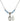 Scapular Birthstone Necklace | 1/2 inch | 4mm Beads  Aqua Sterling Silver