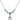 Saint Veronica Birthstone Necklace | 1/2 inch | 4mm Beads  Aqua Sterling Silver
