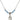Our Lady of la Vang Birthstone Necklace | 1/2 inch | 4mm Beads  Aqua Sterling Silver
