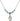 Our Lady of la Vang Birthstone Necklace | 1/2 inch | 4mm Beads  Aqua Sterling Silver