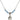 Saint Leo the Great Birthstone Necklace | 1/2 inch | 4mm Beads  Aqua Sterling Silver