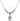 Saint Leo the Great Birthstone Necklace | 1/2 inch | 4mm Beads  Aqua Sterling Silver