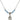 Saint Sophia Birthstone Necklace | 1/2 inch | 4mm Beads  Aqua Sterling Silver
