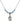 Saint Sophia Birthstone Necklace | 1/2 inch | 4mm Beads  Aqua Sterling Silver