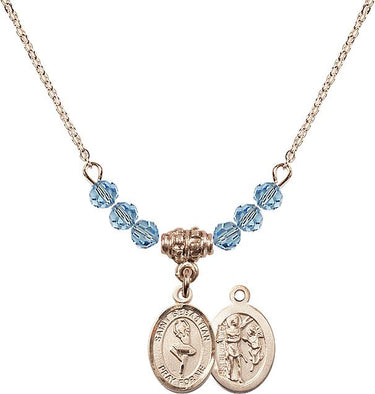 Saint Sebastian Dance Birthstone Necklace | 1/2 inch | 4mm Beads