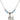 Our Lady of Guadalupe Birthstone Necklace | 1/2 inch | 4mm Beads  Aqua Sterling Silver