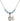 Our Lady of Guadalupe Birthstone Necklace | 1/2 inch | 4mm Beads  Aqua Sterling Silver
