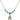 Saint Maria Goretti Birthstone Necklace | 1/2 inch | 4mm Beads  Aqua Sterling Silver