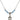 Saint Barnabas Birthstone Necklace | 1/2 inch | 4mm Beads  Aqua Sterling Silver