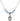Saint Barnabas Birthstone Necklace | 1/2 inch | 4mm Beads  Aqua Sterling Silver