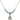 Our Lady of Lebanon Birthstone Necklace | 1/2 inch | 4mm Beads  Aqua Sterling Silver