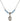Our Lady of Lebanon Birthstone Necklace | 1/2 inch | 4mm Beads  Aqua Sterling Silver