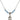 Saint Austin Birthstone Necklace | 1/2 inch | 4mm Beads  Aqua Sterling Silver