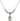 Saint Austin Birthstone Necklace | 1/2 inch | 4mm Beads  Aqua Sterling Silver