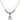 Saint Perpetua Birthstone Necklace | 1/2 inch | 4mm Beads  Aqua Sterling Silver