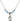 Saint Perpetua Birthstone Necklace | 1/2 inch | 4mm Beads  Aqua Sterling Silver