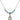 Saint Angela Merici Birthstone Necklace | 1/2 inch | 4mm Beads  Aqua Sterling Silver