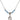 Saint Teresa of Calcutta Birthstone Necklace | 1/2 inch | 4mm Beads  Aqua Sterling Silver