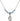 Saint Teresa of Calcutta Birthstone Necklace | 1/2 inch | 4mm Beads  Aqua Sterling Silver
