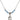 Saint Amelia Birthstone Necklace | 1/2 inch | 4mm Beads  Aqua Sterling Silver